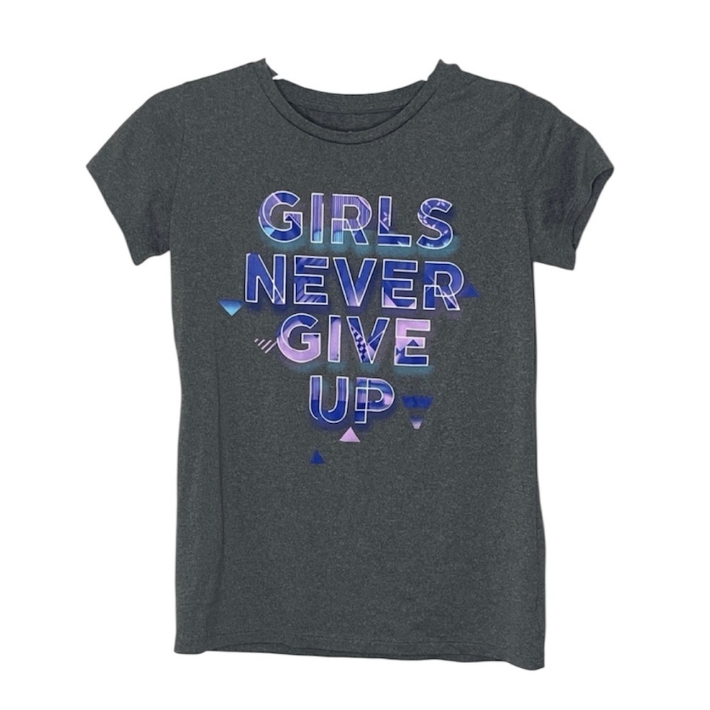 ❤️ CHAMPION Girls NEVER GIVE UP Shirt Size XL